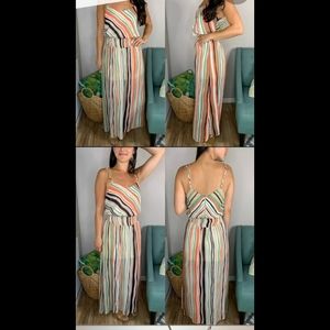 SOLD! Fire Los Angeles multi color maxi dress